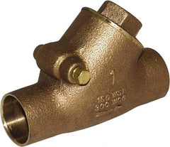 Legend Valve - 1-1/2" Lead Free Bronze Check Valve - Y-Pattern, C x C Sweat, 300 WOG - Industrial Tool & Supply