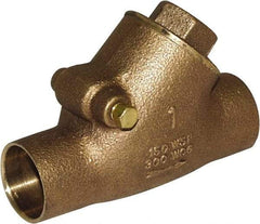 Legend Valve - 3/4" Lead Free Bronze Check Valve - Y-Pattern, C x C Sweat, 300 WOG - Industrial Tool & Supply