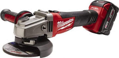Milwaukee Tool - 4-1/2 & 5" Wheel Diam, 8,500 RPM, Cordless Angle & Disc Grinder - 5/8-11 Spindle, 18 Volts - Industrial Tool & Supply