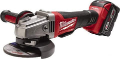 Milwaukee Tool - 4-1/2 & 5" Wheel Diam, 8,500 RPM, Cordless Angle & Disc Grinder - 5/8-11 Spindle, 18 Volts - Industrial Tool & Supply