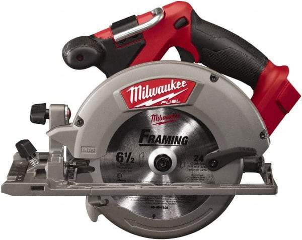 Milwaukee Tool - 18 Volt, 6-1/2" Blade, Cordless Circular Saw - 5,000 RPM, Lithium-Ion Batteries Not Included - Industrial Tool & Supply