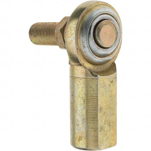 Value Collection - Female Spherical Rod End with Stud - 3/8-24, Steel with Steel Raceway - Industrial Tool & Supply