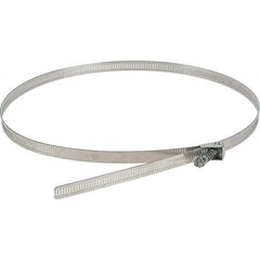 Value Collection - SAE Size 188, Stainless Steel Quick Release Worm Drive Clamp - 1/2" Wide, Material Grade 301, Series 550 - Industrial Tool & Supply