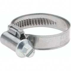 Value Collection - 20 to 32mm Diam, Stainless Steel Worm Drive Clamp - 9mm Wide - Industrial Tool & Supply