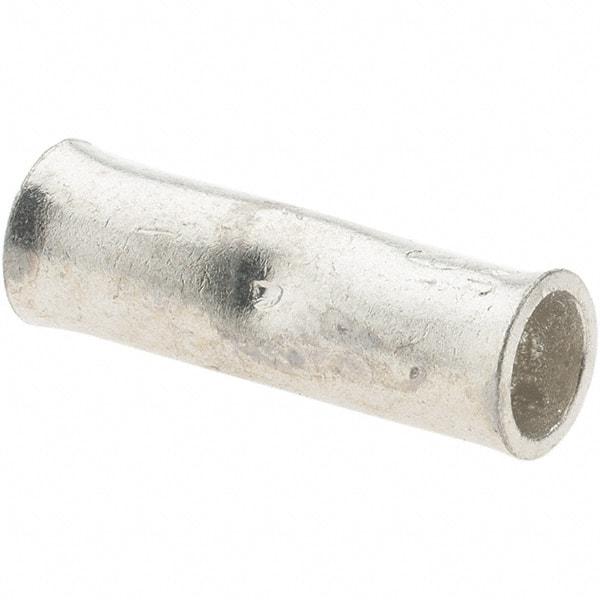 Value Collection - 6 AWG Compatible, Noninsulated, Crimp-On Butt Splice Terminal - Industrial Tool & Supply