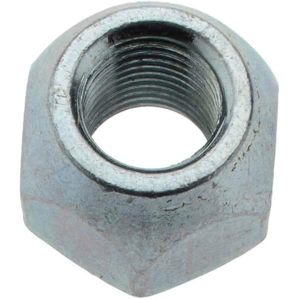 Value Collection - M12-1.25 Zinc Finish Wheel Nut - 21mm Hex, 16mm Overall Length, 60° Seat Angle - Industrial Tool & Supply