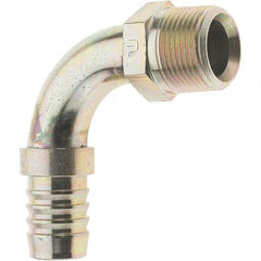Parker - 1-11-1/2 Male NPTF Steel Hydraulic Hose 90° Elbow - -16 Hose Size, 1" Hose Diam - Industrial Tool & Supply