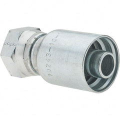 Parker - Female BSPP Steel Hydraulic Hose Swivel - -10 Hose Size, 5/8" Hose Diam - Industrial Tool & Supply