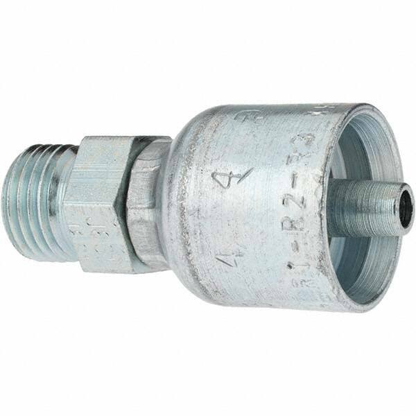 Parker - Seal-Lok Steel Hydraulic Hose Male Seal-Lok - -4 Hose Size, 1/4" Hose Diam - Industrial Tool & Supply