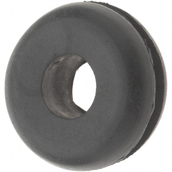 Value Collection - 13/16" OD, 5/16" Thick Grommet - Rubber, 9/16" Slot Diam x 1/16" Slot Width - Industrial Tool & Supply