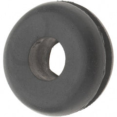 Value Collection - 13/16" OD, 5/16" Thick Grommet - Rubber, 9/16" Slot Diam x 1/16" Slot Width - Industrial Tool & Supply