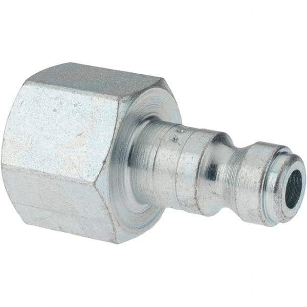 Parker - 3/8-18 Female NPTF Tru-Flate Automotive Pneumatic Hose Connector - Steel, 1/4" Body Diam - Industrial Tool & Supply