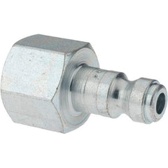 Parker - 3/8-18 Female NPTF Tru-Flate Automotive Pneumatic Hose Connector - Steel, 1/4" Body Diam - Industrial Tool & Supply