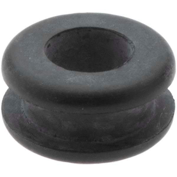 Value Collection - 1/2" OD, 1/4" Thick Grommet - Rubber, 3/8" Slot Diam x 1/16" Slot Width - Industrial Tool & Supply