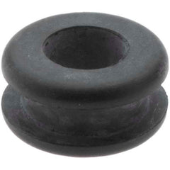 Value Collection - 1/2" OD, 1/4" Thick Grommet - Rubber, 3/8" Slot Diam x 1/16" Slot Width - Industrial Tool & Supply