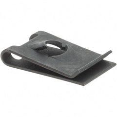 Value Collection - #10 Screw, 0.025 to 0.064" Thick, Spring Steel U Nut - Black Phosphate Finish - Industrial Tool & Supply