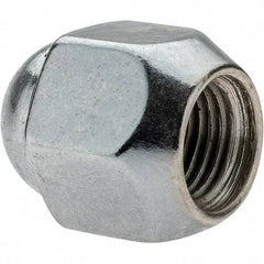 Value Collection - M12-1.25 Chrome Finish Wheel Nut - 19mm Hex, 25mm Overall Length, 60° Seat Angle - Industrial Tool & Supply