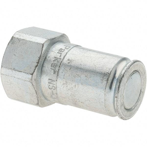 Parker - 3/8-18 NPSF Steel Hydraulic Hose Coupler - 2,500 psi, -6 Hose Size, 3/8" Hose Diam - Industrial Tool & Supply