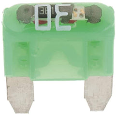 Value Collection - 30 Amp, 32 VDC, Automotive Fuse - 10.83" Long, Green, Littlefuse MIN030 - Industrial Tool & Supply