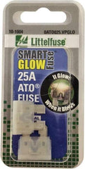 Value Collection - 25 Amp, Automotive Fuse - Clear, Littlefuse ATO025 - Industrial Tool & Supply