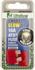 Value Collection - 10 Amp, Automotive Fuse - 3/4" Long, Red, Littlefuse ATO010 - Industrial Tool & Supply