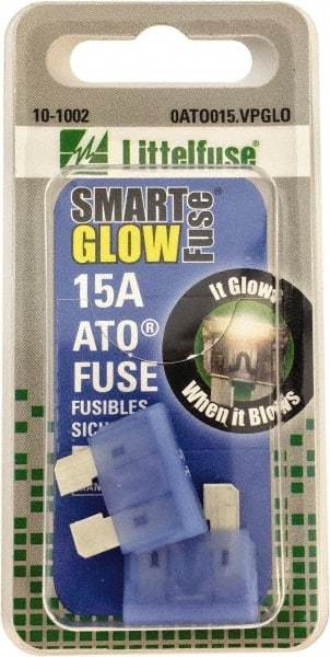 Value Collection - 15 Amp, Automotive Fuse - Blue, Littlefuse ATO015 - Industrial Tool & Supply