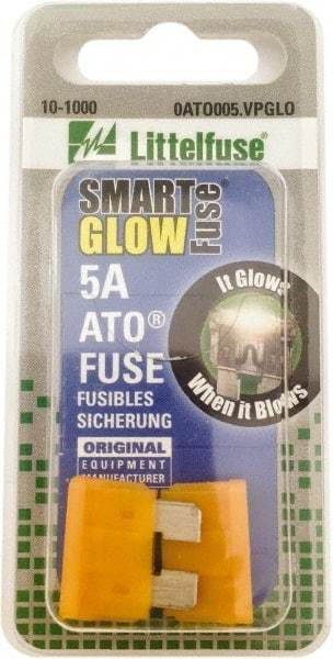 Value Collection - 5 Amp, Automotive Fuse - Tan, Littlefuse ATO005 - Industrial Tool & Supply