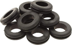 Value Collection - 1-3/32" OD, Grommet - Rubber, 27/32" Slot Diam x 1/16" Slot Width - Industrial Tool & Supply