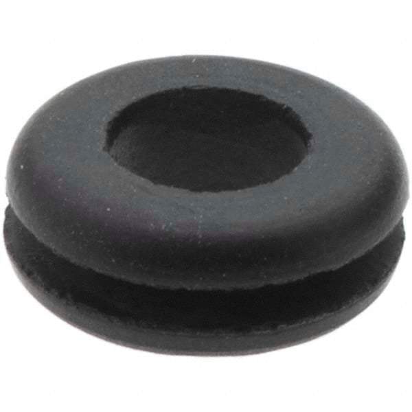 Value Collection - 9/16" OD, Grommet - Rubber, 11/32" Slot Diam x 1/16" Slot Width - Industrial Tool & Supply