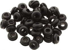 Value Collection - 7/16" OD, Grommet - Rubber, 9/32" Slot Diam x 1/16" Slot Width - Industrial Tool & Supply