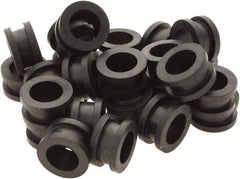 Value Collection - 11/16" OD, Grommet - Rubber, 17/32" Slot Diam x 3/16" Slot Width - Industrial Tool & Supply