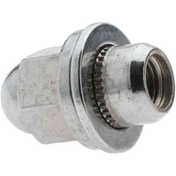 Value Collection - M12-1.5 Chrome Finish Mag Wheel Nut - 21mm Hex, 40.5mm Overall Length - Industrial Tool & Supply