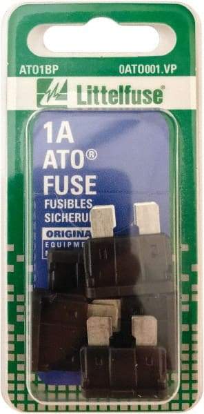 Value Collection - 1 Amp, 32 VAC/VDC, Automotive Fuse - 3/4" Long, Black, Littlefuse ATO001 - Industrial Tool & Supply