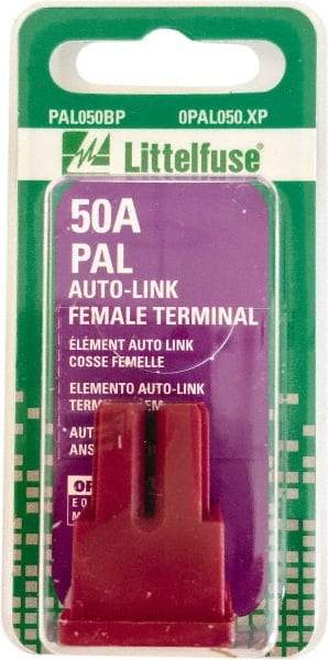 Value Collection - 50 Amp, Automotive Fuse - Red, Littlefuse PAL050 - Industrial Tool & Supply
