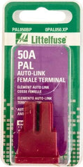 Value Collection - 50 Amp, Automotive Fuse - Red, Littlefuse PAL050 - Industrial Tool & Supply