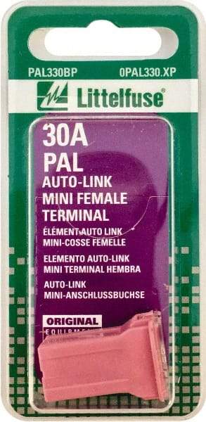 Value Collection - 30 Amp, Automotive Fuse - Pink, Littlefuse PAL330 - Industrial Tool & Supply