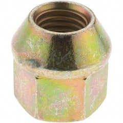 Value Collection - M12-1.5 Zinc Finish Wheel Nut - 19mm Hex, 23mm Overall Length, 60° Seat Angle - Industrial Tool & Supply