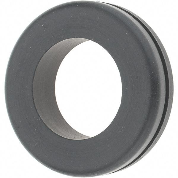 Value Collection - 1-3/4" OD, 7/16" Thick Grommet - Rubber, 1-3/8" Slot Diam x 1/16" Slot Width - Industrial Tool & Supply