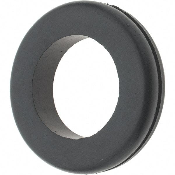 Value Collection - 1-7/8" OD, 3/8" Thick Grommet - Rubber, 1-1/2" Slot Diam x 1/16" Slot Width - Industrial Tool & Supply