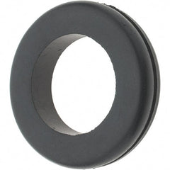 Value Collection - 1-7/8" OD, 3/8" Thick Grommet - Rubber, 1-1/2" Slot Diam x 1/16" Slot Width - Industrial Tool & Supply