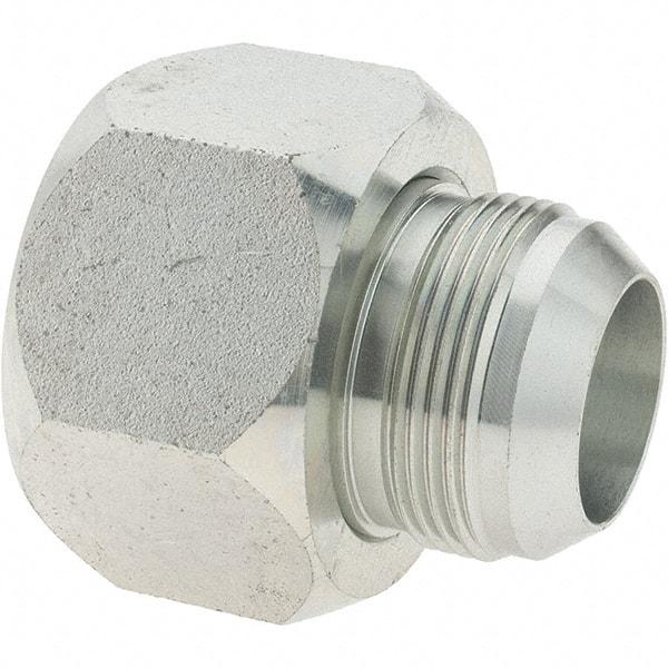 Parker - 1-1/2" Tube OD, 37° Steel Flared Tube Reducer - 1-1/2 x 1-1/4 Flare x Flare Ends - Industrial Tool & Supply
