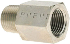Parker - 3/8 Male Thread x 3/8 Female Thread, Steel Industrial Pipe Adapter - MNPTF x FNPTF, 6,000 psi - Industrial Tool & Supply