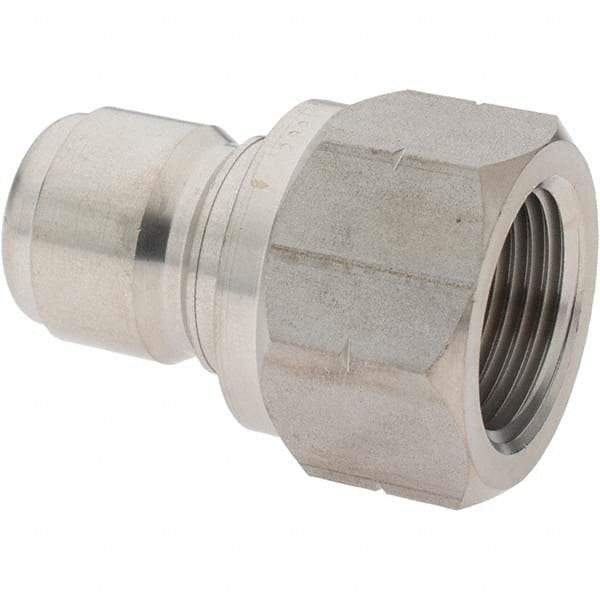 Parker - 3/4-14 Thread 303 Stainless Steel Hydraulic Hose Coupler - 3,000 psi, -12 Hose Size, 3/4" Hose Diam - Industrial Tool & Supply