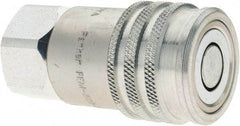Parker - 1/2-14 NPSF Steel Hydraulic Hose Female Pipe Thread Coupler & No Lock Fitting - 3,625 psi - Industrial Tool & Supply