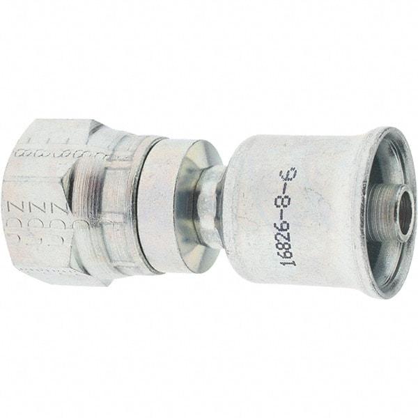 Parker - 3/4-16 Female JIC Steel Hydraulic Hose Female JIC 37°/SAE 45° Dual Flare Swivel - -5 Hose Size, 5/16" Hose Diam - Industrial Tool & Supply