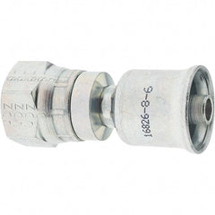 Parker - 3/4-16 Female JIC Steel Hydraulic Hose Female JIC 37°/SAE 45° Dual Flare Swivel - -5 Hose Size, 5/16" Hose Diam - Industrial Tool & Supply