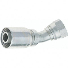 Parker - 1-1/16-12 Female JIC Steel Hydraulic Hose Female JIC Swivel & 45° Elbow - -12 Hose Size, 3/4" Hose Diam - Industrial Tool & Supply