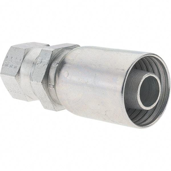 Parker - 7/8-14 Female JIC Steel Hydraulic Hose Female JIC 37° Swivel & Straight Fitting - -10 Hose Size, 5/8" Hose Diam - Industrial Tool & Supply