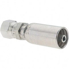 Parker - 1/2-20 Female JIC Steel Hydraulic Hose Female JIC 37° Swivel & Straight Fitting - -4 Hose Size, 1/4" Hose Diam - Industrial Tool & Supply