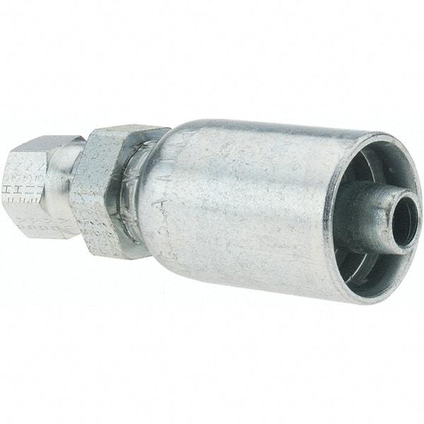 Parker - 7/16-20 Female JIC Steel Hydraulic Hose Female JIC 37° Swivel & Straight Fitting - -6 Hose Size, 3/8" Hose Diam - Industrial Tool & Supply